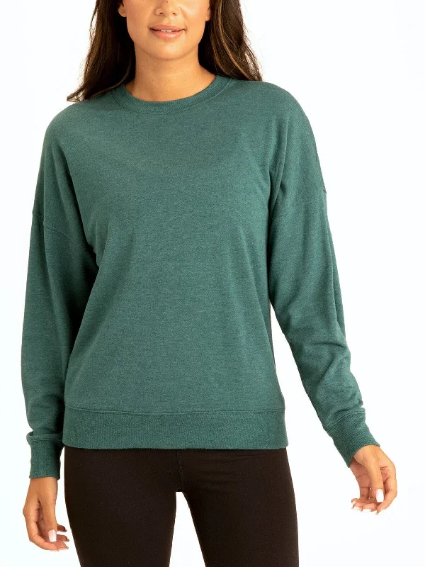 Cathy Boyfriend Feather Fleece Pullover