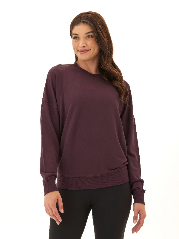 Cathy Boyfriend Feather Fleece Pullover