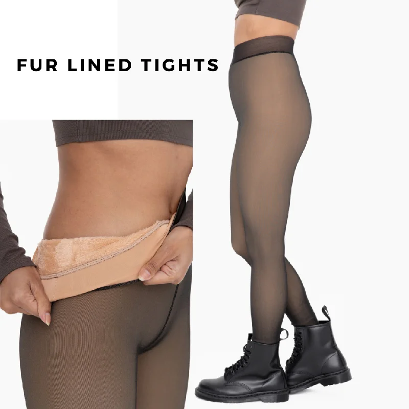 Fur Lined Illusion Tights