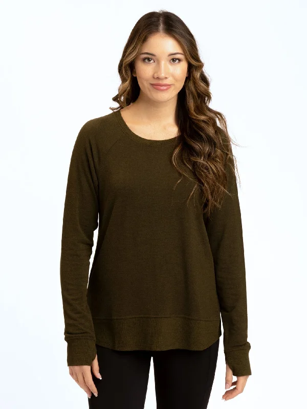 Leelu Feather Fleece Raglan Pullover