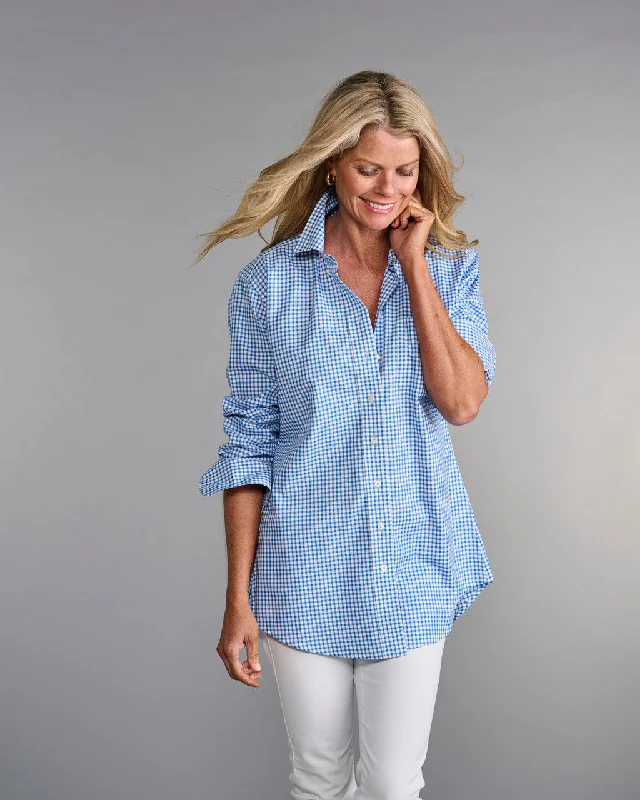 The His and Hers Original Shirt- Nantucket Blue Check Pinpoint