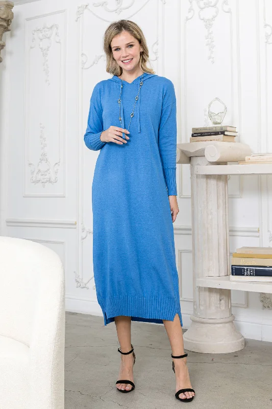 The Samantha Knitted Dress - Blue