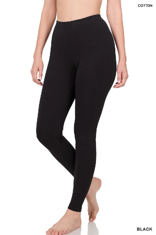 Zenana Full Length Cotton Leggings