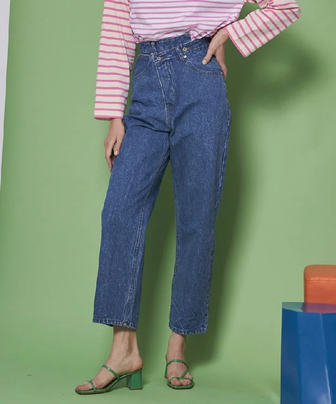 High Waist Cocoon Denim Pants