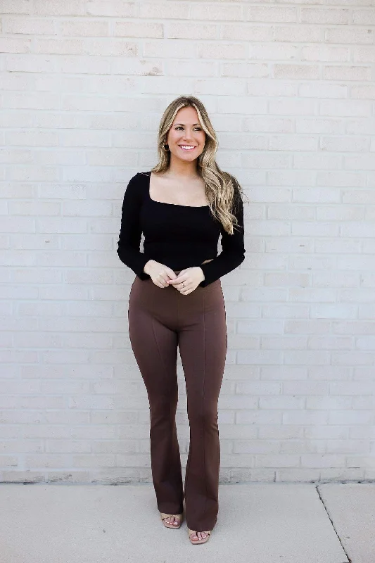 Magic Flare Pants- Dark Brown