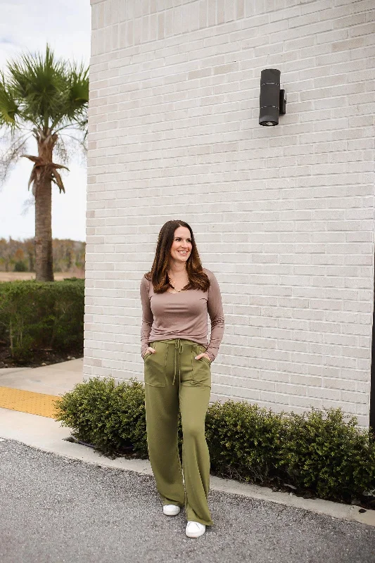 ASC Weekend Ready French Terry Lounge Pants- Olive