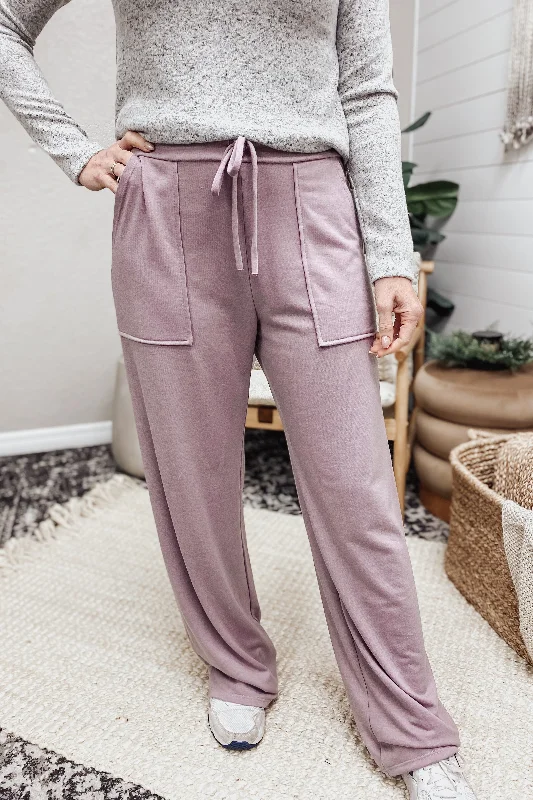 ASC Weekend Ready French Terry Lounge Pants- Dusty Mauve