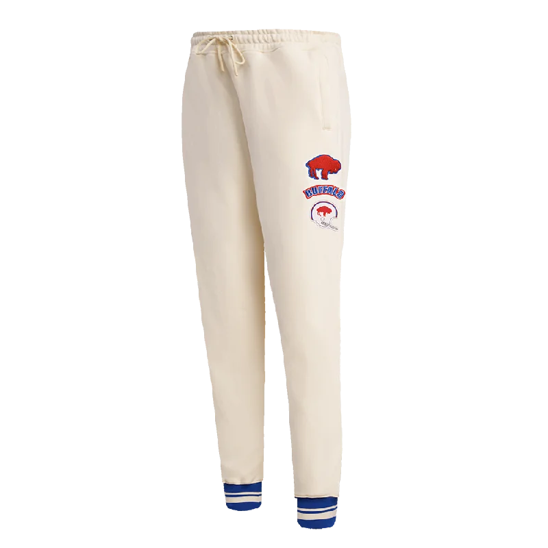 NFL BUFFALO BILLS RETRO CLASSIC WOMEN'S SWEATPANT (EGGSHELL/ROYAL BLUE)