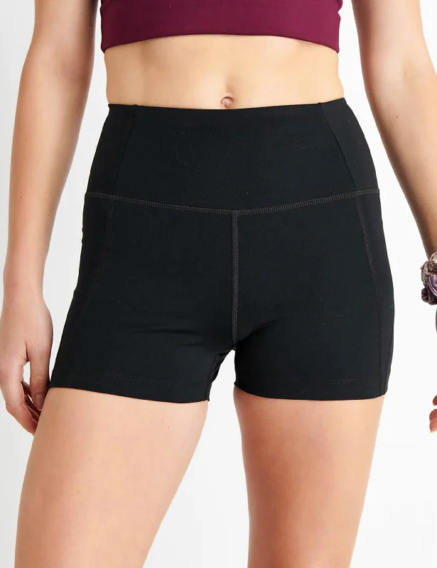 High Waisted Run Short - Black