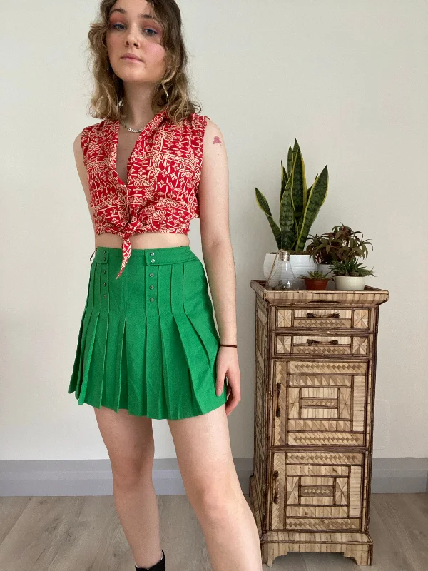 Vintage Green Tennis Skirt