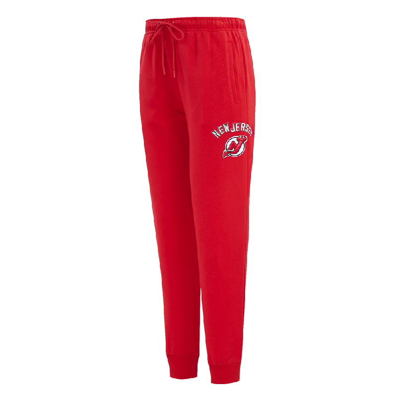 NHL NEW JERSEY DEVILS CLASSIC WOMEN'S FLC SWEATPANT (RED)