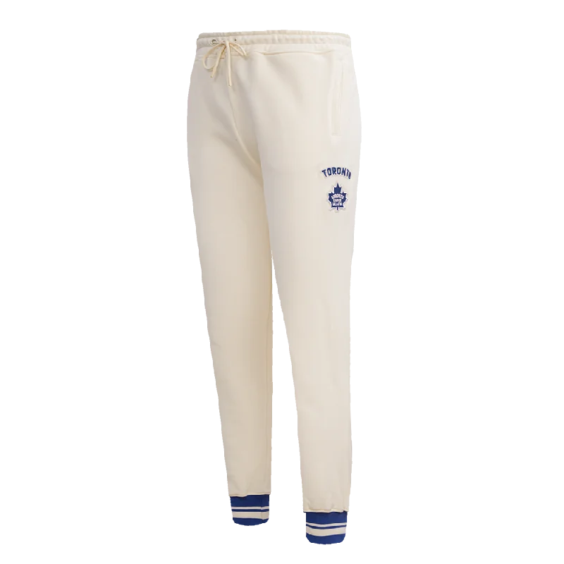 NHL TORONTO MAPLE LEAFS RETRO CLASSIC WOMEN'S RIB SWEATPANT (EGGSHELL/DODGER BLUE)