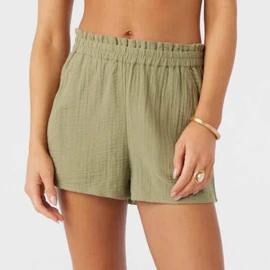 Oneill Double Gauze Carla Shorts - Canton Green