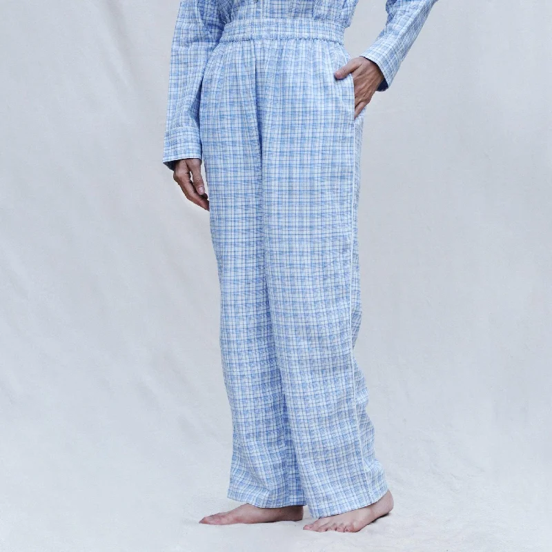 Powder Blue Handspun Cotton High-Rise Pajama