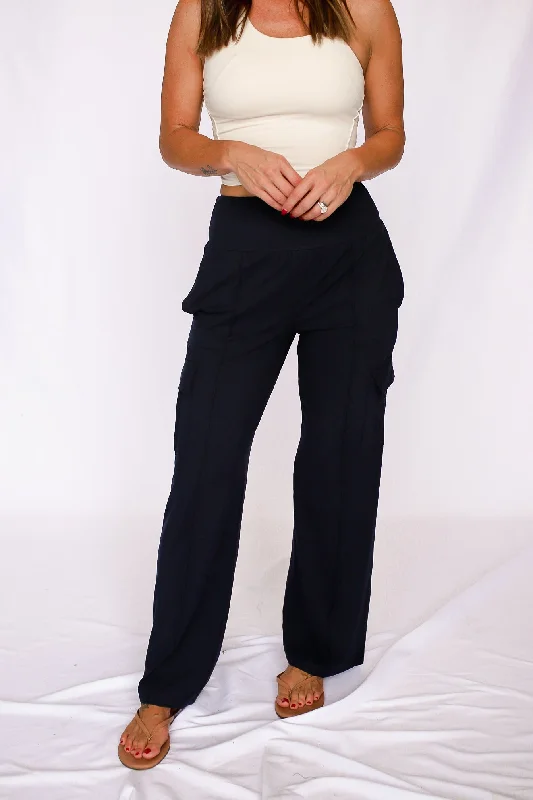 Race to Relax Cargo Pants in Nocturnal Navy