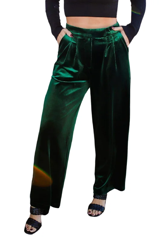 Velvet Elvis Wide Leg Velvet Pants