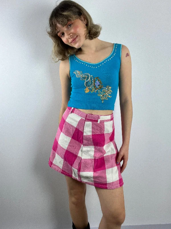 Cozy Pants Vintage Check Pink United Colors of Benneton