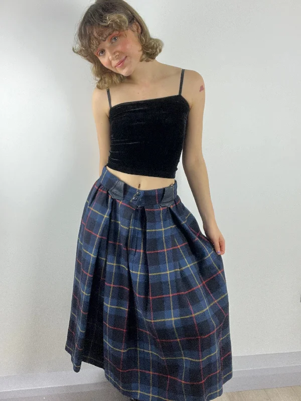 Vintage Tartan Long Skirt