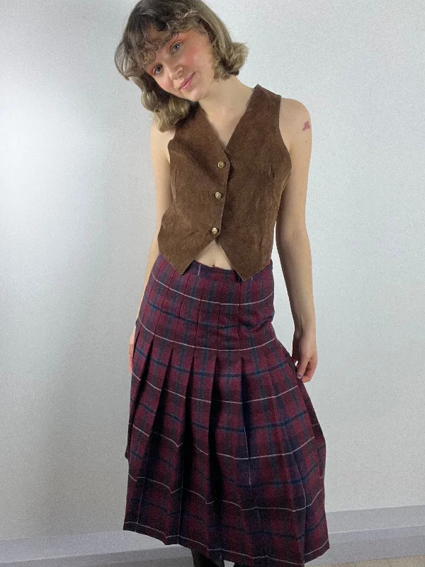 Vintage Tartan Long Skirt