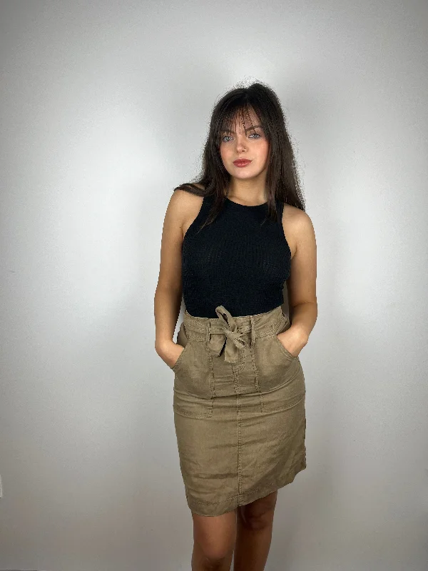 Vintage Y2K Tie Waist Cargo Skirt